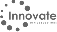 A grayscale logo of "innovate" featuring stylized text and dotted circles of various sizes around the word, with "since 1903" in a smaller font below.
